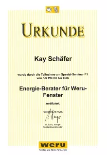 Kay Schäfer - Energieberater für Weru Fenster