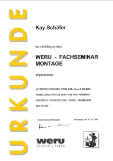 Kay Schäfer - RAL-gütegesicherte Montage